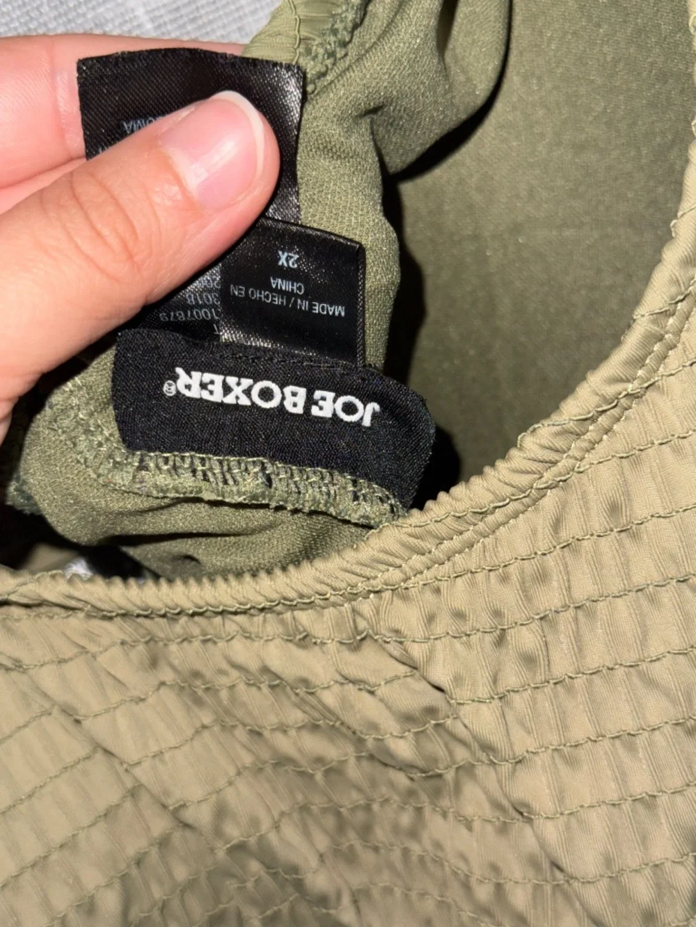 Joe boxer green puffy swimsuit xxl
